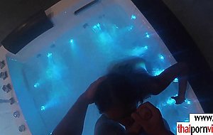 Asian teen gives her boyfriend a sexy footjob hardcore