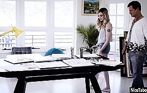 Sexy teen sucks and fucks by an uncle and she liked it