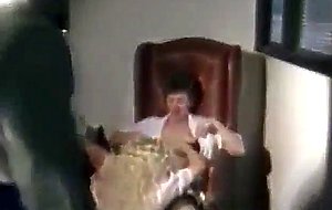Nasty mature boss in threesome
