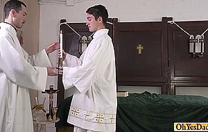 Old priest lets twink lick his...