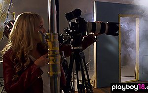 Amateur couple making their first professional movie