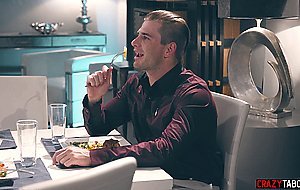 Desperate man uses time freezing machine to fuck latina