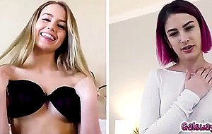 Scarlett and Kristen taste the joy of lesbian way