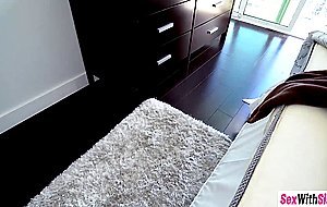 Super skinny blonde teen fucked by her big stepbrother