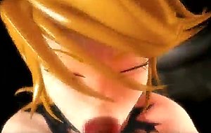 D monster cums on teen!