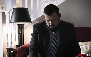 Teen housemaid submits to owners son and gets fucked