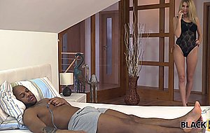 Black4k. black on white action happens accidentally in spa hotel