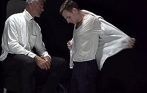Twink receives spanking from mature President hardcore