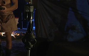 Soldier fucked by a huge sex toy up his tight asshole