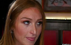 Busty slave anal gangbang fucked