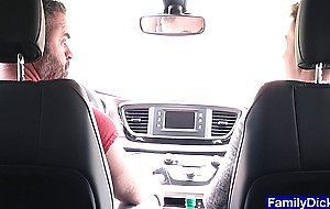 Muscle bear stepdaddy fucks twink stepson in the car