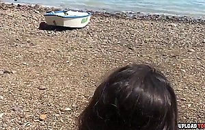 Amateur couple sex on the beach