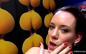 Teen sexy lana enjoys a lot of cums and bukkakes