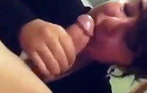 Girlfriend gives bj and swallows his load