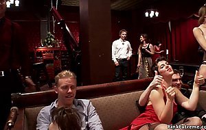 Blonde MILF and brunette group fucking