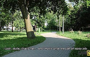 Law4k brunette sofia lee used to steal goods in the park but gets caught