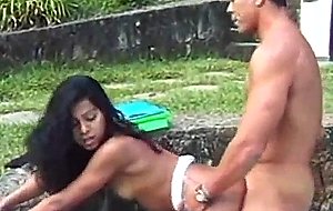 Seductive Latina Gets Screwed & Cummed Outdoor