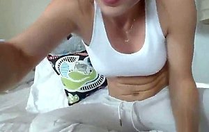 Busty Petite Babe having fun masturbating on webcam