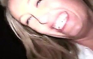 Women watch their friend get fucked in night club