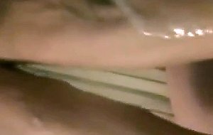 Footjob fucking wife red toes cumshot