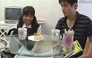 Teen babe sucking her bfs schlong