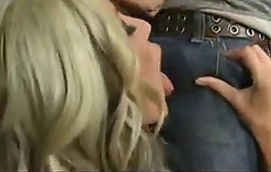 Busty blonde bj