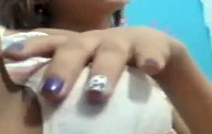 Naughty teenie ts in lingerie solo