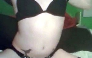 Sexy teen fucks her ass with vibrator