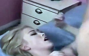 Amateur blonde fucks intense