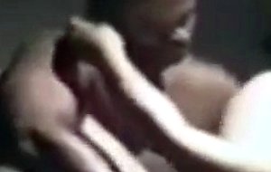 Amateur black couple sex session