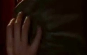 Blindfolded shackled guy fucks tranny