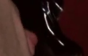 Blindfolded shackled guy fucks tranny
