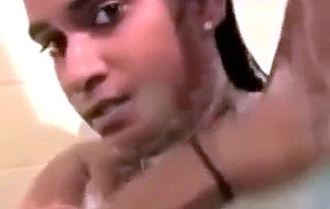 Big tit indian showering