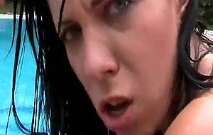 Oiled up teen hottie fucked by...