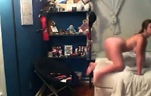 Stuning exgirlfriend with massive boobs naked bedroom video