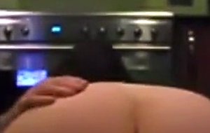 Big butt wife rides cock on the floor 