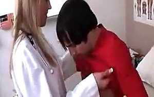 Horny blonde milf plays doctor