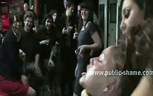 Sex slave with huge boobs tied outdoor