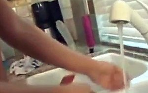 Sexy teen hot cleans