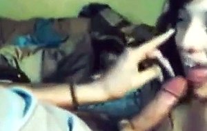 Hot girlfriend gives a slow teasing bj 