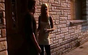 Shemale agustina is fucked and gets cum all over her tits