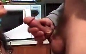 Mother's bj in the kitchen
