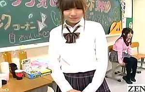 Subtitled japan schoolgirls classroom masturbation cafe