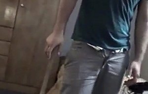 College boy sucks friends cock in dorm room