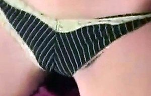 Masturbating thonged teen