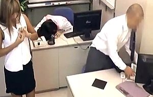 Boss fucks girl on office table