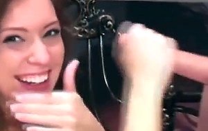 Brunette gives one hell of a bj hd