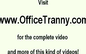 Tranny secretary gets her ass fucked