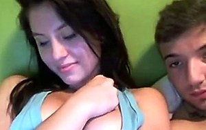 Horny amateur couple teenager...
