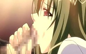 Busty hentai schoolgirl throat fucking and dripping wet